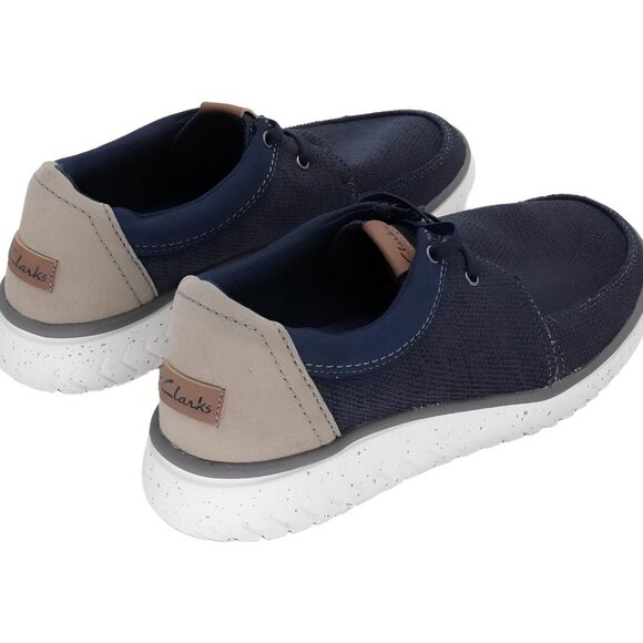 Clarks Men\'s Bratton Tie Oxford Casual Lace Shoes Navy 9M main image 4